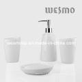 Accessoire de bain en polyrésine blanc (WBP0276A)